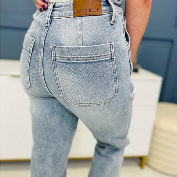 Judy Blue High Standards Cuffed Denim Joggers - Picture 2 of 2